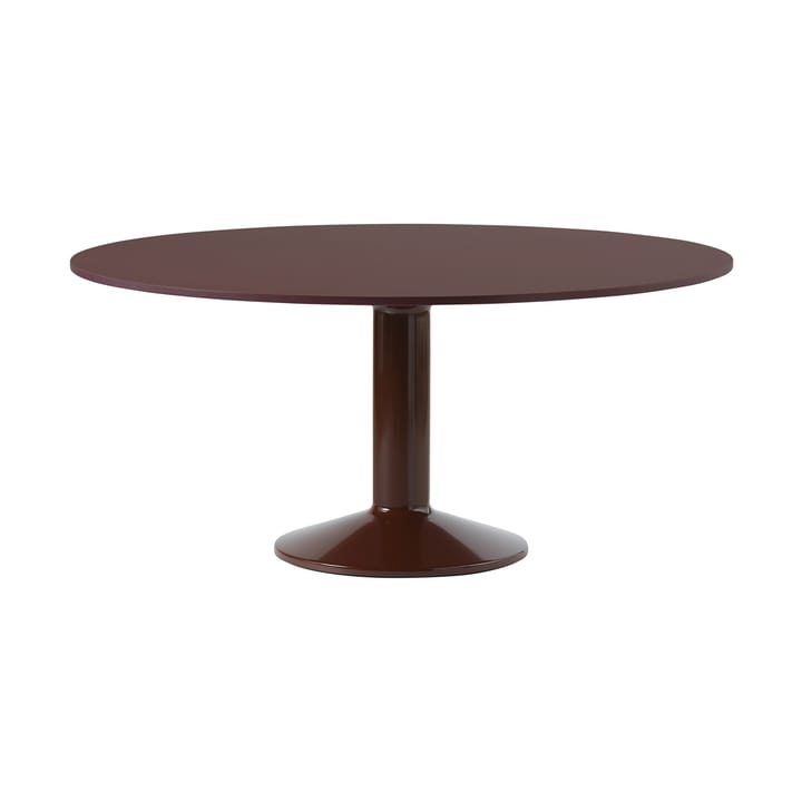 Midst τραπέζι βάθρο Ø160 cm - Σκούρο Κόκκινο Λινόλεουμ-Σκούρο Κόκκινο - Muuto