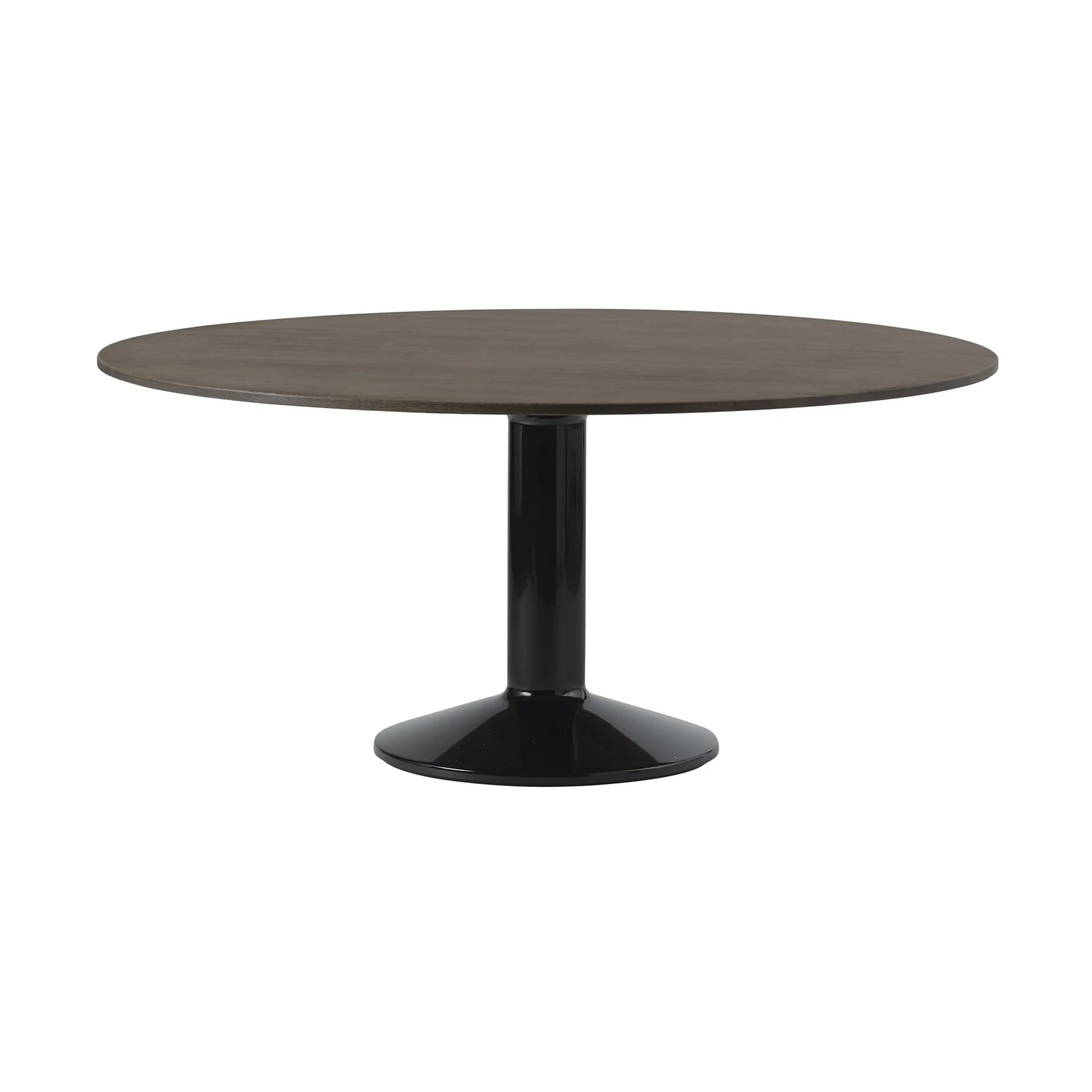 Midst τραπέζι βάθρο Ø160 cm, Dark Oiled Oak-Black Muuto
