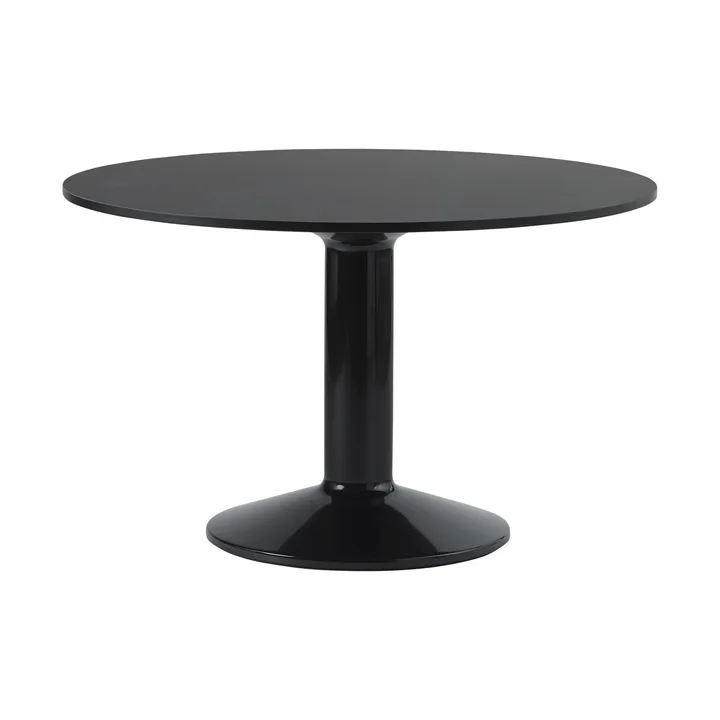 Midst τραπέζι βάθρο - Black linoleum-black, Ø120 cm - Muuto