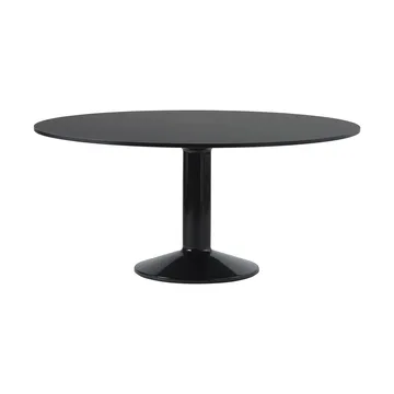 Midst τραπέζι βάθρο - Black linoleum-black, Ø160 cm - Muuto