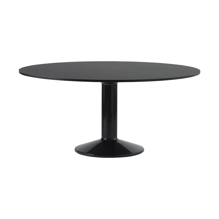 Midst τραπέζι βάθρο - Black linoleum-black, Ø160 cm - Muuto