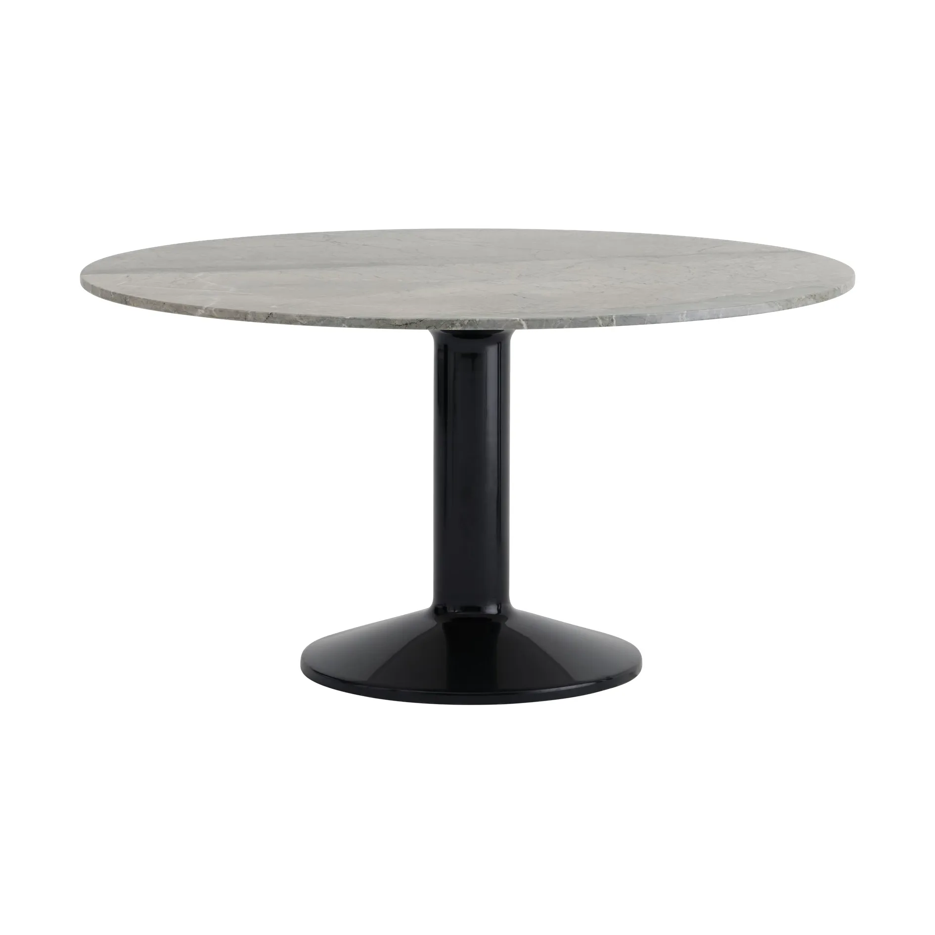 Midst τραπεζάκι σαλονιού, Grey marble-black, Ø140 cm Muuto