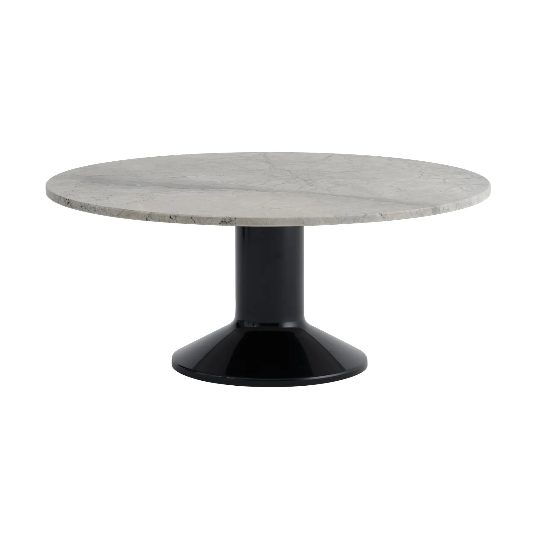 Midst τραπεζάκι σαλονιού, Grey marble-black, Ø90 cm Muuto