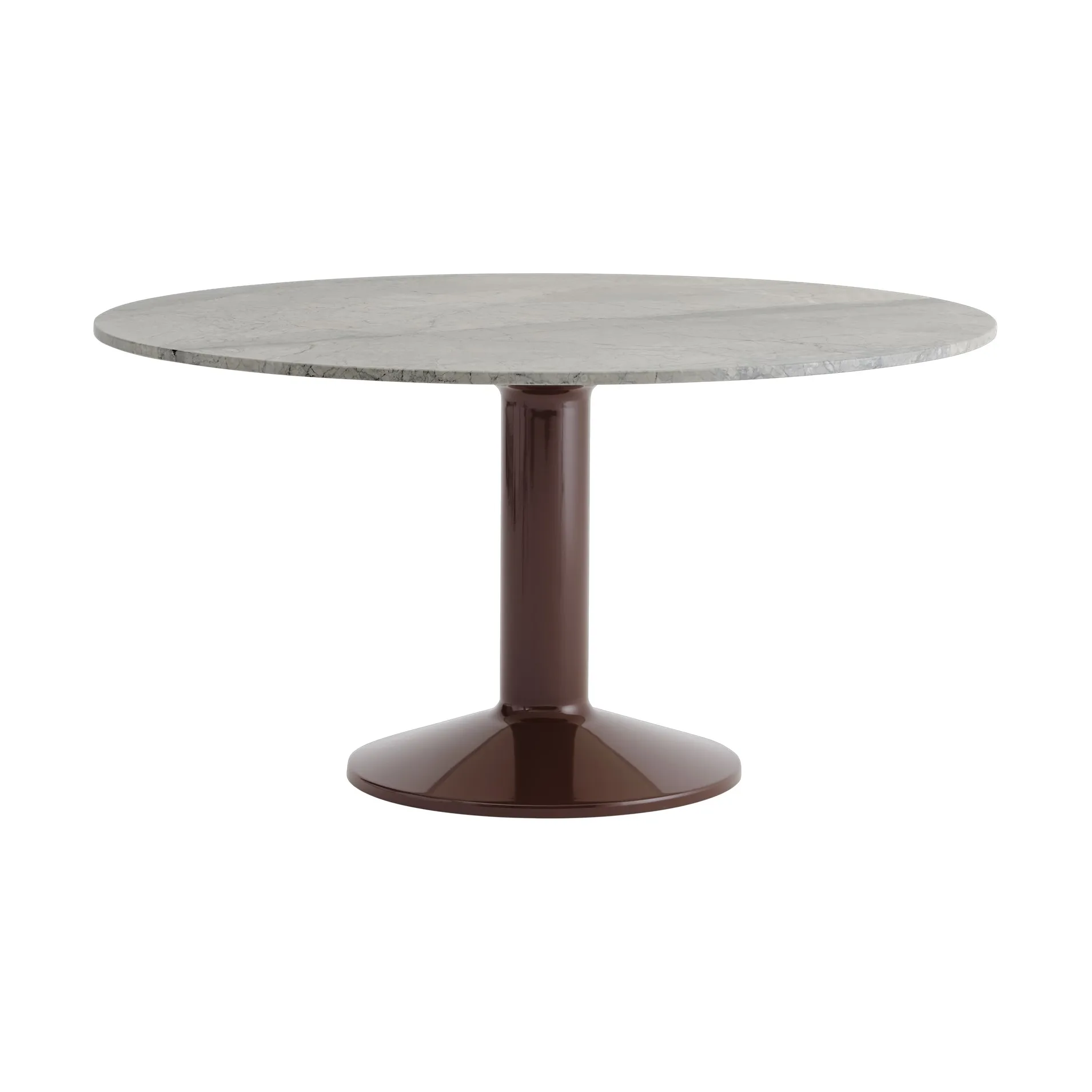 Midst τραπεζάκι σαλονιού, Grey marble-dark red, Ø140 cm Muuto