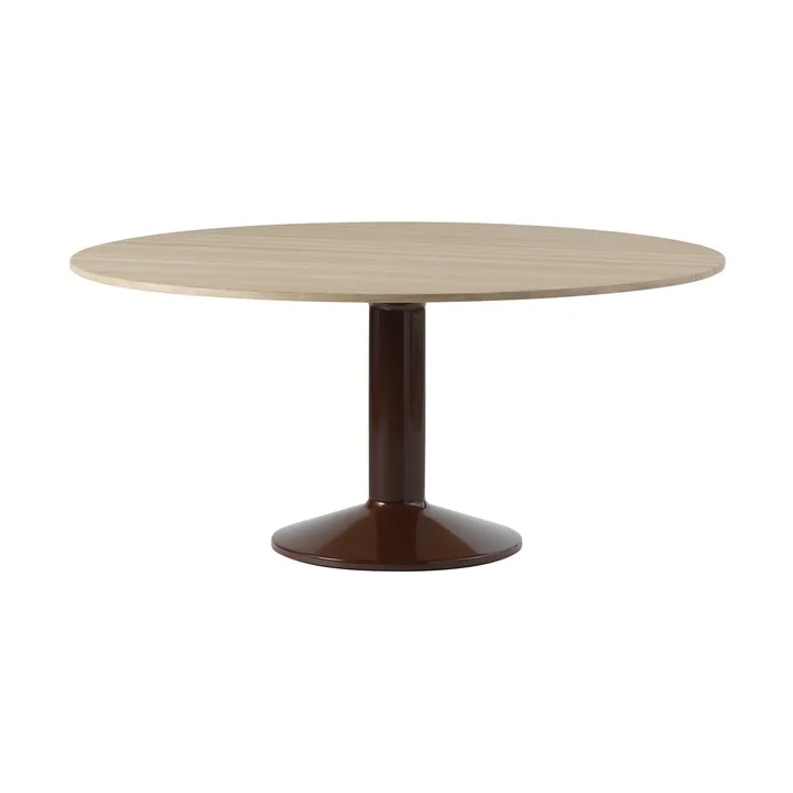 Midst τραπέζι βάθρο - Oiled oak-dark red, Ø160 cm - Muuto
