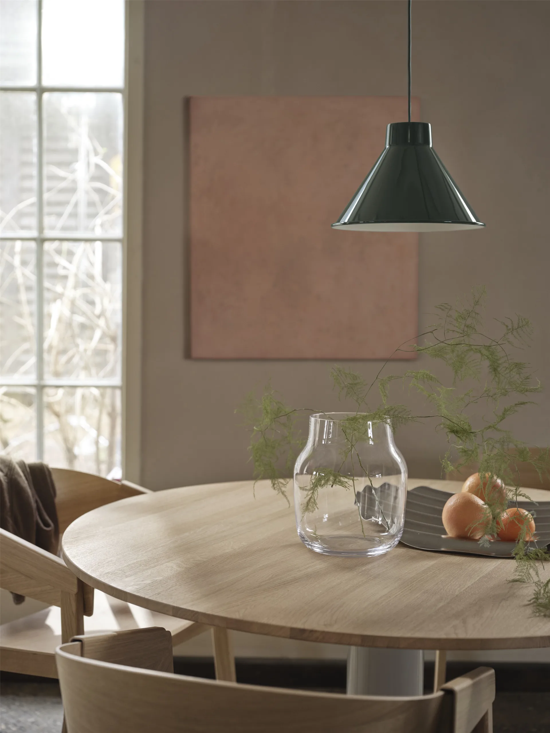 Midst τραπέζι βάθρο, Oiled oak-grey, Ø120 cm Muuto