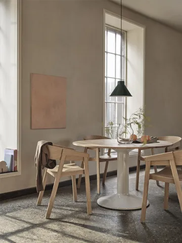 Midst τραπέζι βάθρο - Oiled oak-grey, Ø120 cm - Muuto