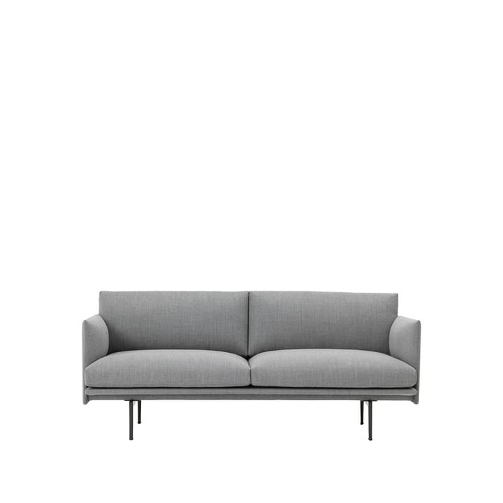 Outline καναπές 2-θέσιος - Fiord 151 γκρι-μαύρο - Muuto