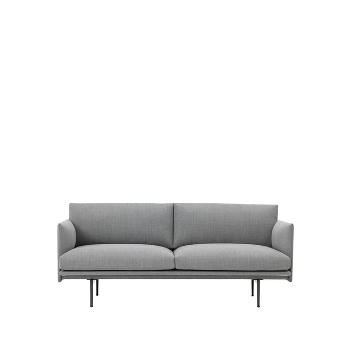 Outline καναπές 2-θέσιος, Fiord 151 γκρι-μαύρο Muuto