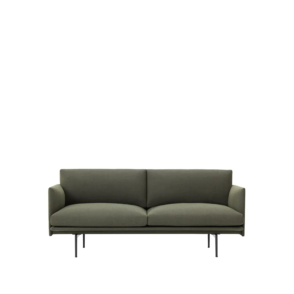 Outline καναπές 2-θέσιος, Fiord 961-Green Muuto