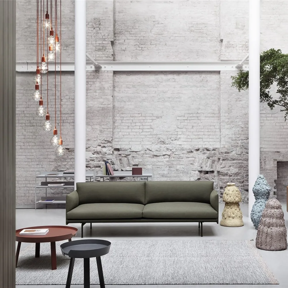 Outline καναπές 2-θέσιος, Fiord 961-Green Muuto