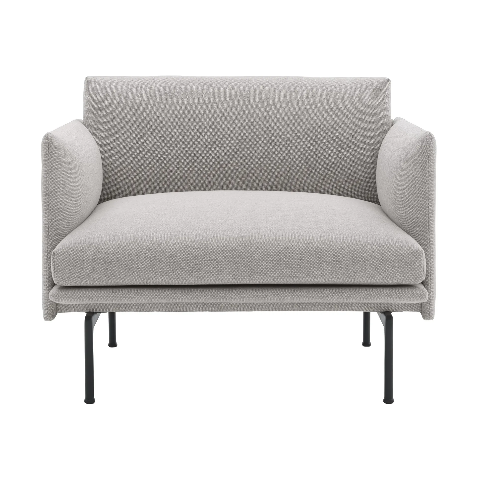 Υφασμάτινη πολυθρόνα Outline, Clay 12-Black Muuto