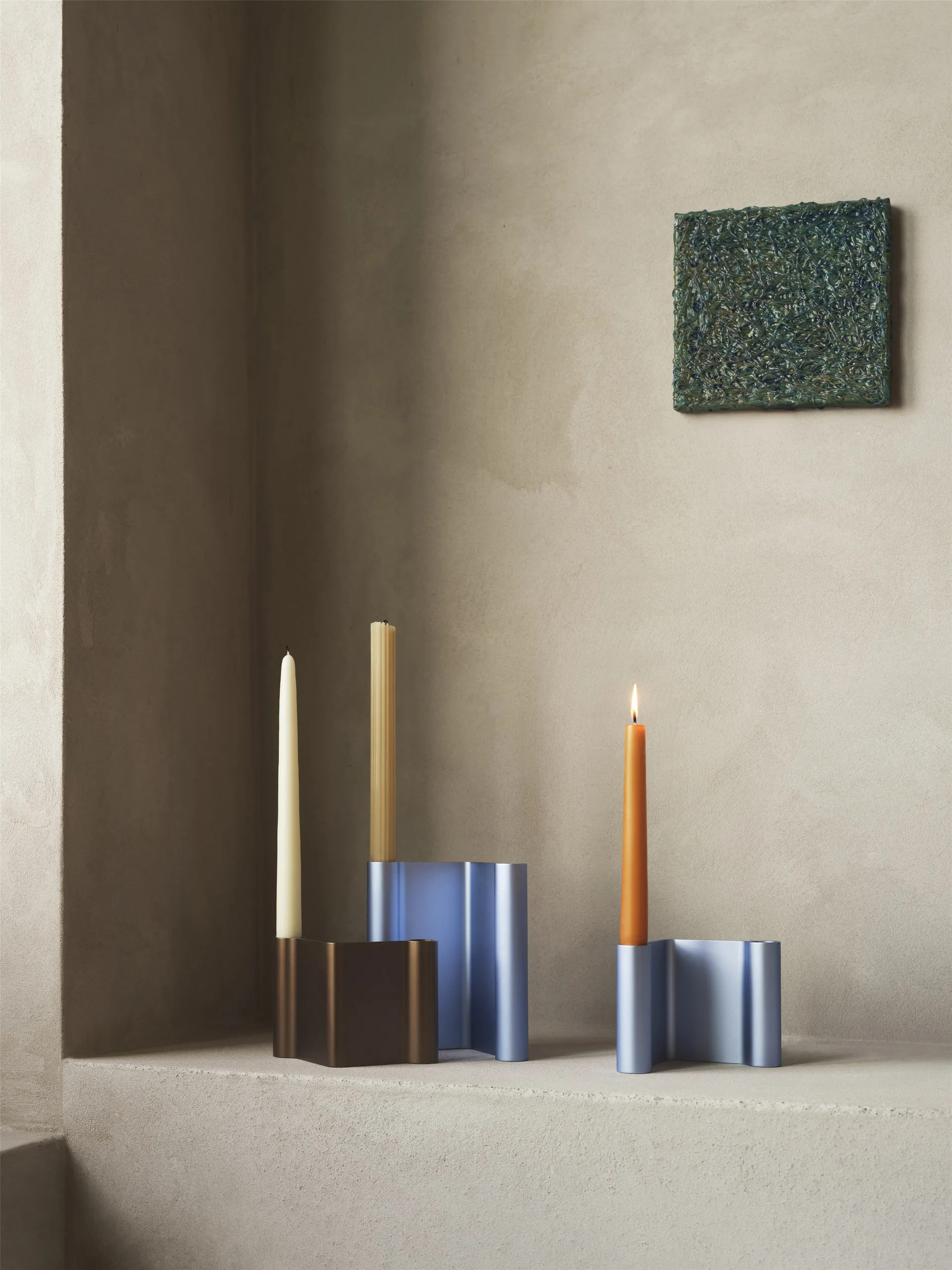 Pair κηροπήγιο 18 cm, Light blue Muuto