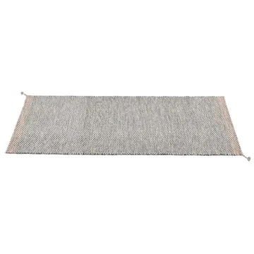 Ply μάλλινο χαλί 80x200 cm - Μαύρο-λευκό - Muuto