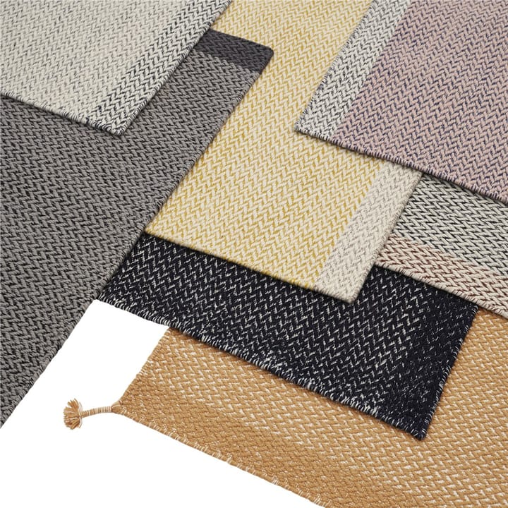 Ply μάλλινο χαλί 80x200 cm, Μαύρο-λευκό Muuto