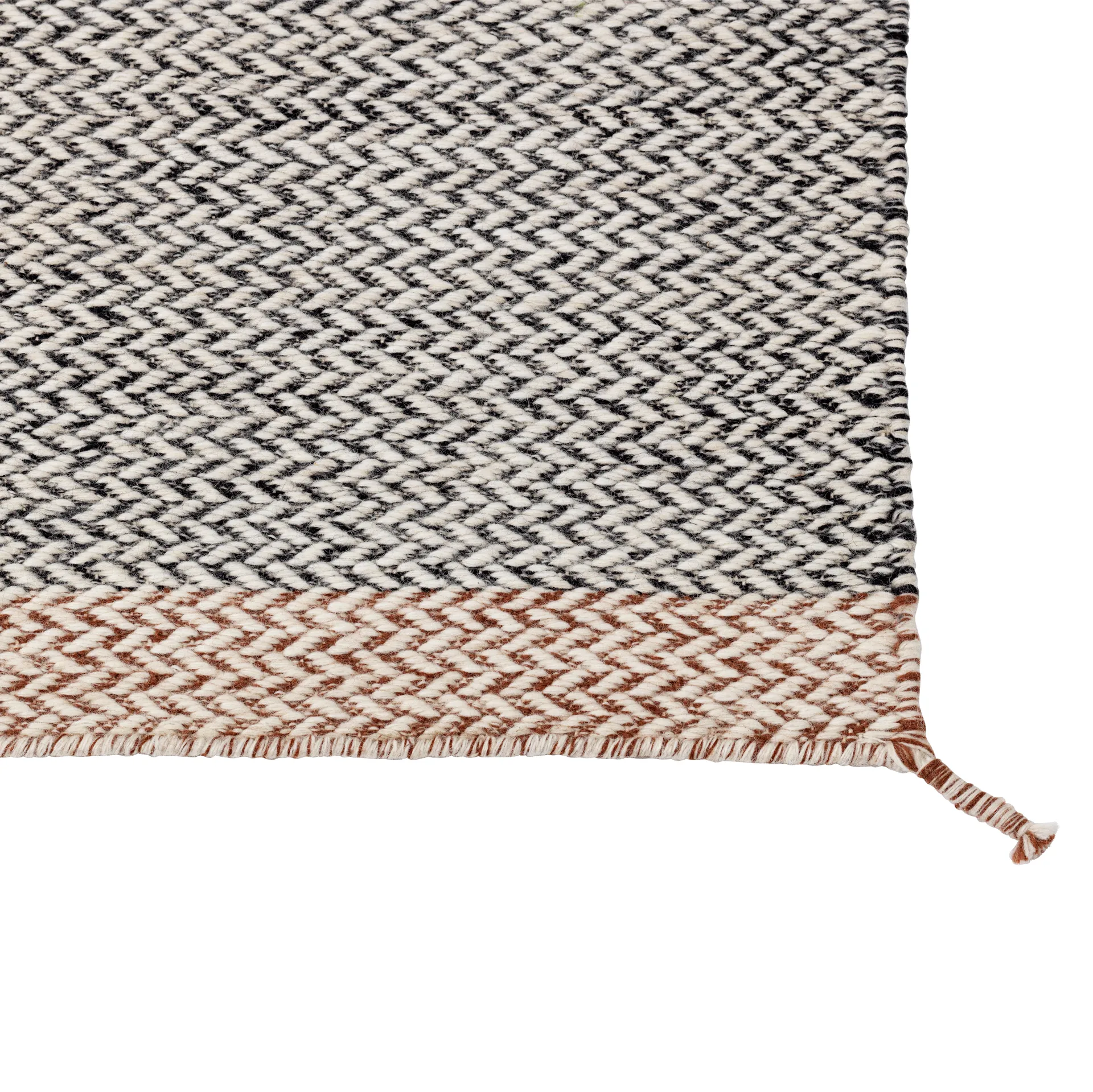 Ply μάλλινο χαλί 85x140 cm, μαύρο-λευκό Muuto
