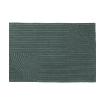 Relevo Rug Quattro μάλλινο χαλί - Dark green, 170x240 cm - Muuto