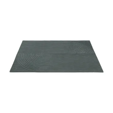 Relevo Rug Quattro μάλλινο χαλί - Dark green, 170x240 cm - Muuto