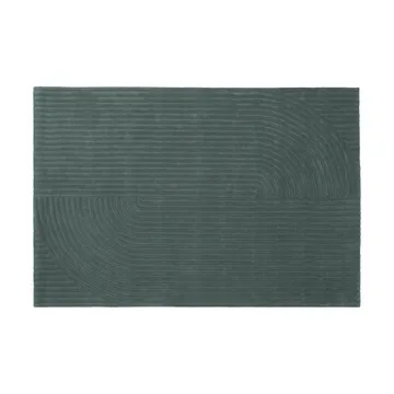 Relevo Rug Quattro μάλλινο χαλί - Dark green, 200x300 cm - Muuto