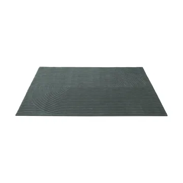 Relevo Rug Quattro μάλλινο χαλί - Dark green, 200x300 cm - Muuto