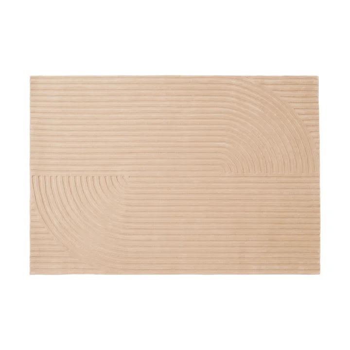 Relevo Rug Quattro μάλλινο χαλί - Light rose, 170x240 cm - Muuto