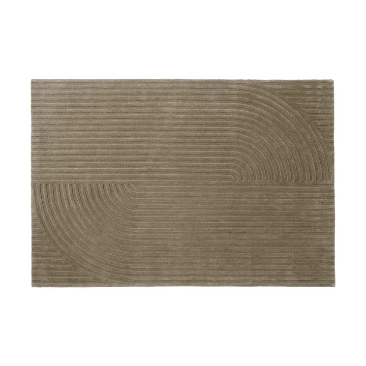 Relevo Rug Quattro μάλλινο χαλί - Taupe, 170x240 cm - Muuto