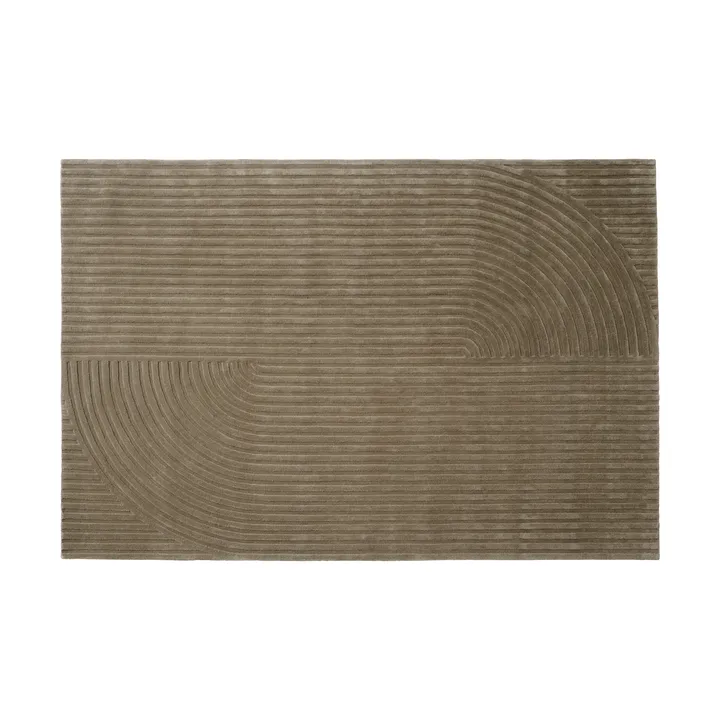 Relevo Rug Quattro μάλλινο χαλί - Taupe, 200x300 cm - Muuto