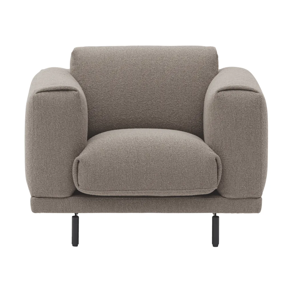 Rest Lounge Chair πολυθρόνα lounge, Hearth 6-μαύρα πόδια Muuto