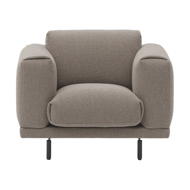 Rest Lounge Chair πολυθρόνα lounge - Hearth 6-μαύρα πόδια - Muuto