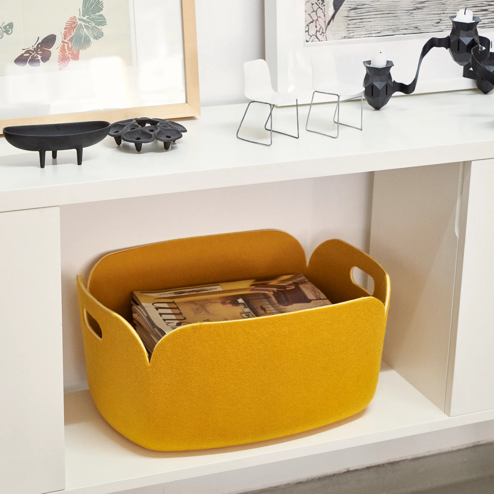 Restore καλάθι αποθήκευσης, κίτρινο Muuto