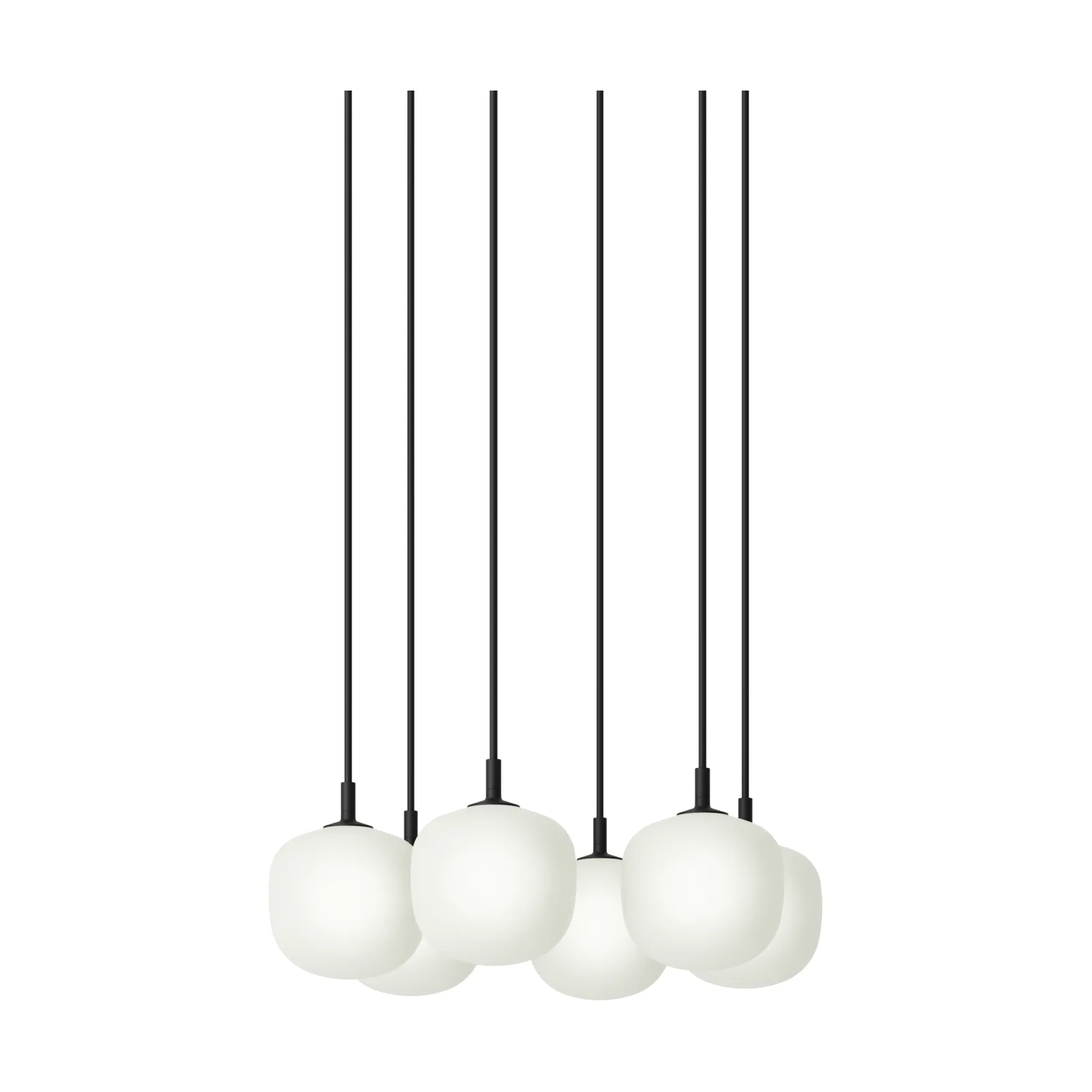 Rime Pendant Cluster 6 κρεμαστό φωτιστικό, Μαύρο, Ø12 εκ. Muuto