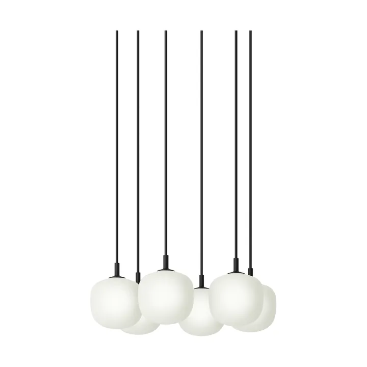 Rime Pendant Cluster 6 κρεμαστό φωτιστικό - Μαύρο, Ø12 εκ. - Muuto