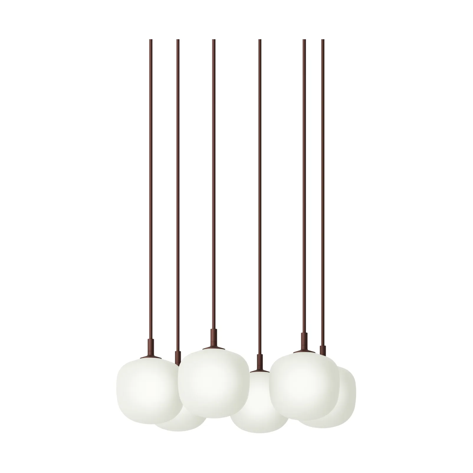 Rime Pendant Cluster 6 κρεμαστό φωτιστικό, Βαθύ κόκκινο, Ø12 εκ. Muuto