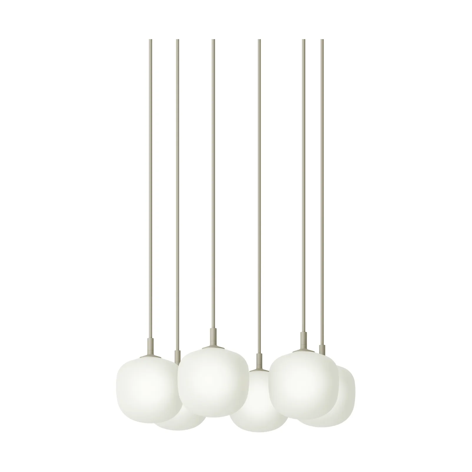 Rime Pendant Cluster 6 κρεμαστό φωτιστικό, Γκρι, Ø12 εκ. Muuto