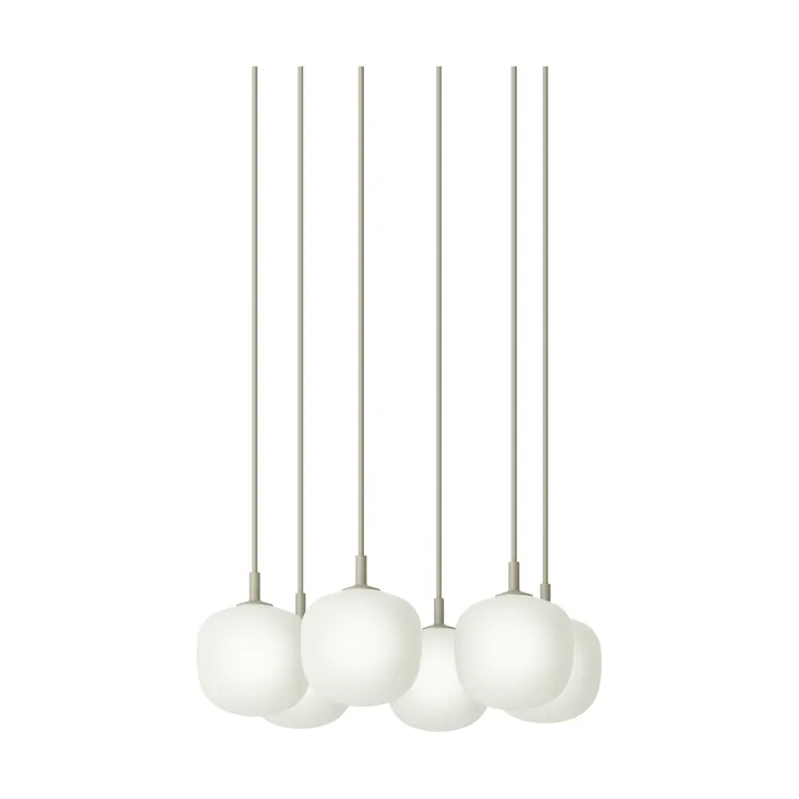 Rime Pendant Cluster 6 κρεμαστό φωτιστικό - Γκρι, Ø12 εκ. - Muuto