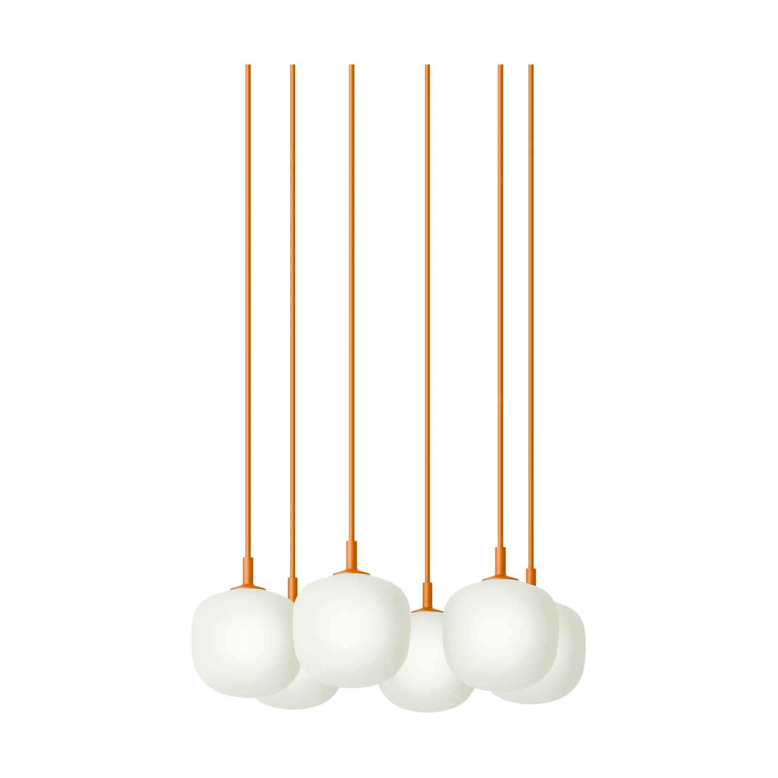 Rime Pendant Cluster 6 κρεμαστό φωτιστικό, Πορτοκαλί, Ø12 εκ. Muuto