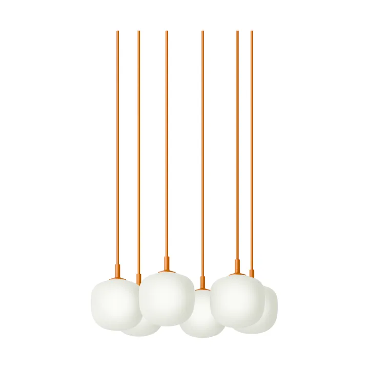 Rime Pendant Cluster 6 κρεμαστό φωτιστικό - Πορτοκαλί, Ø12 εκ. - Muuto