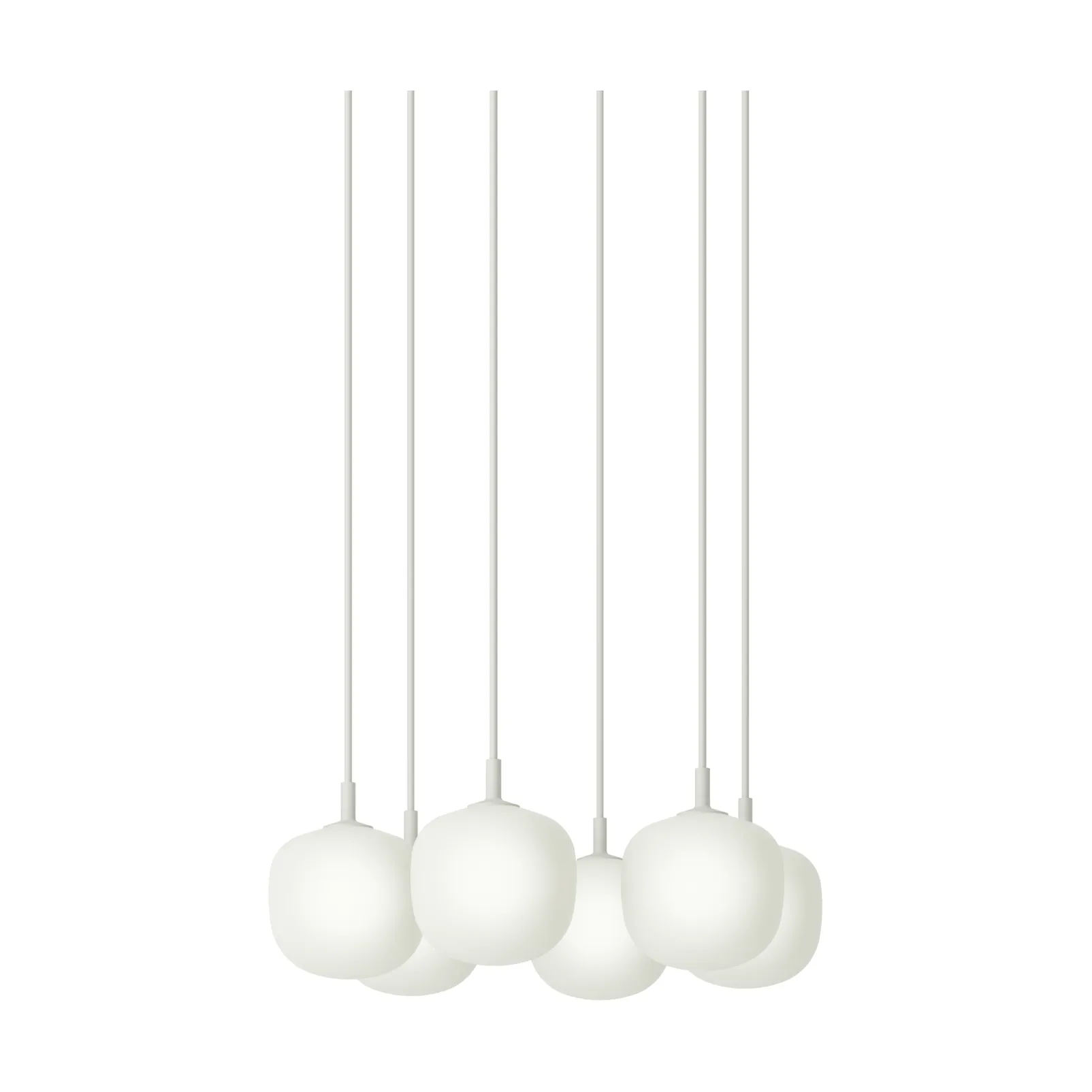 Rime Pendant Cluster 6 κρεμαστό φωτιστικό, Λευκό, Ø12 εκ. Muuto