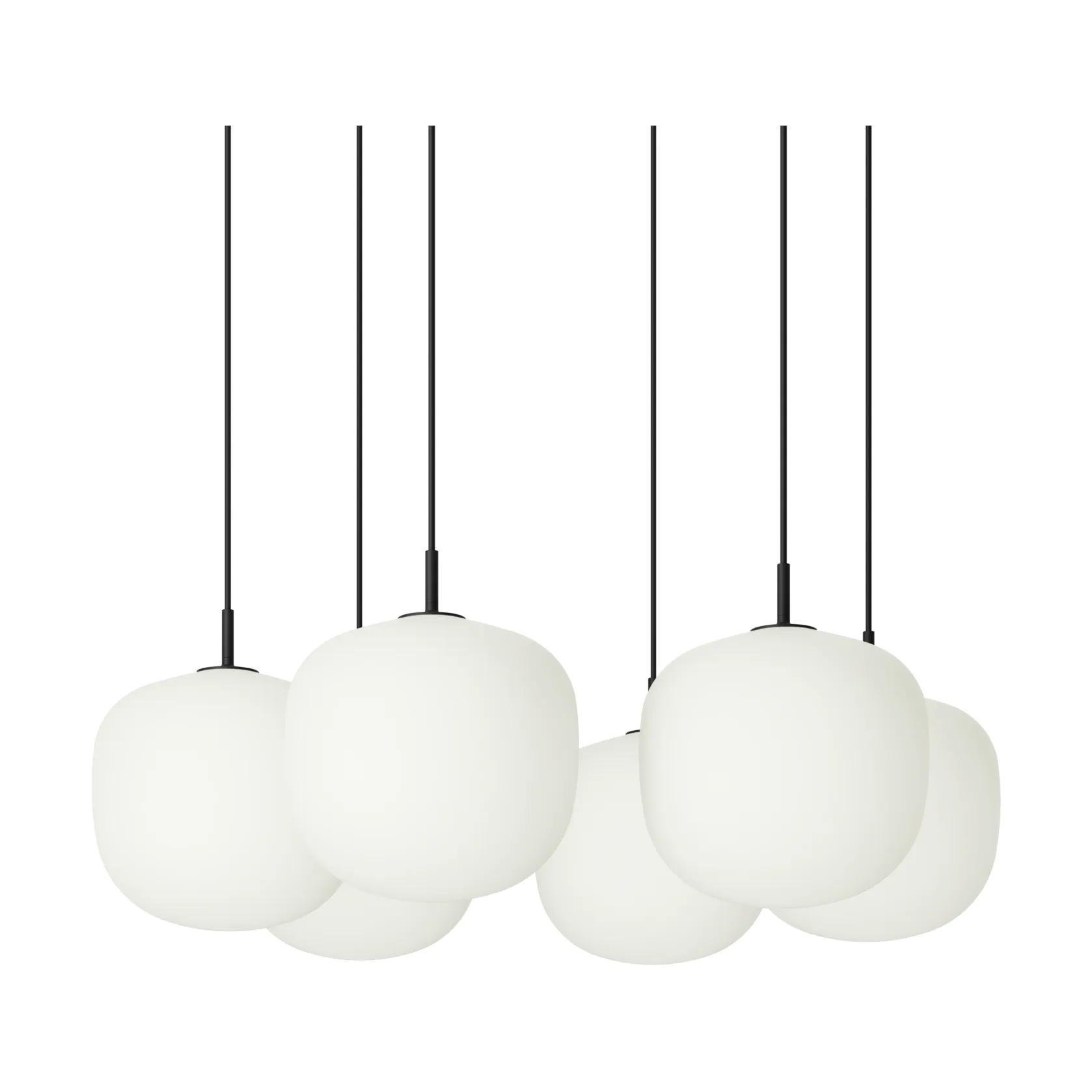 Rime Pendant Cluster 6 κρεμαστό φωτιστικό, Μαύρο, Ø25 εκ. Muuto