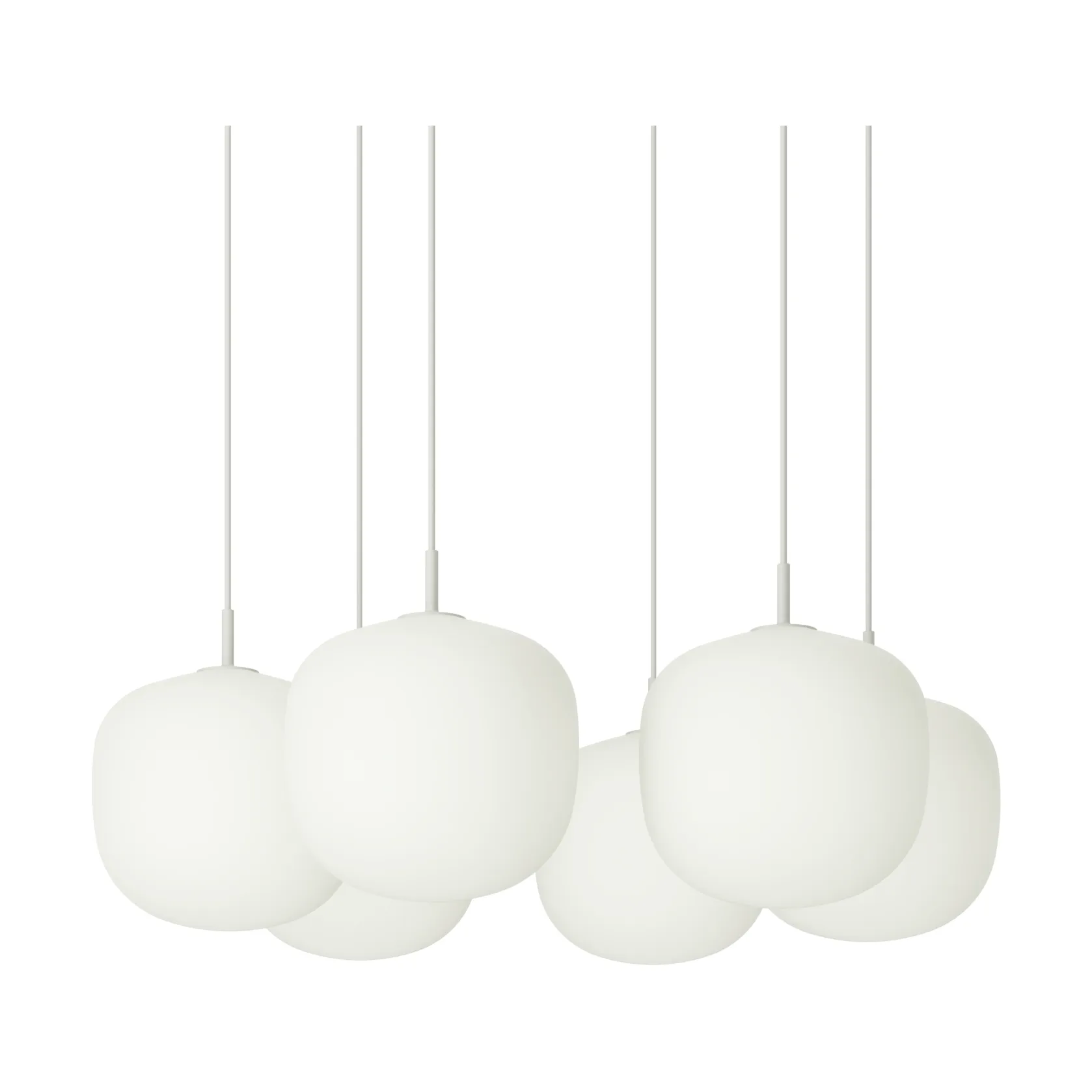 Rime Pendant Cluster 6 κρεμαστό φωτιστικό, Γκρι, Ø25 εκ. Muuto