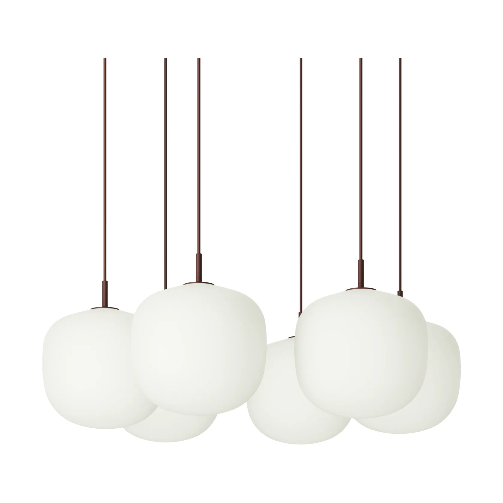 Rime Pendant Cluster 6 κρεμαστό φωτιστικό, Deep red, Ø25 εκ. Muuto