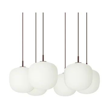 Rime Pendant Cluster 6 κρεμαστό φωτιστικό - Deep red, Ø25 εκ. - Muuto