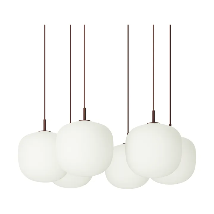Rime Pendant Cluster 6 κρεμαστό φωτιστικό - Deep red, Ø25 εκ. - Muuto