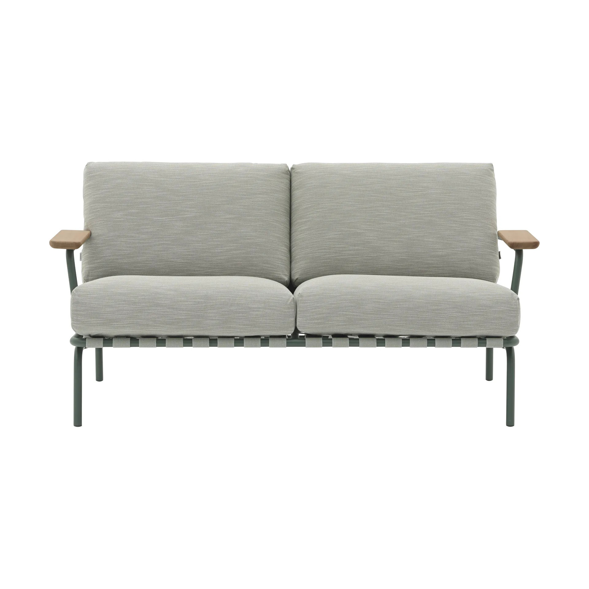 Settle καναπές 2 θέσεων, Ribbed Weave 2 Dark green Muuto