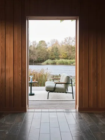 Settle καναπές 2 θέσεων - Ribbed Weave 2 Dark green - Muuto