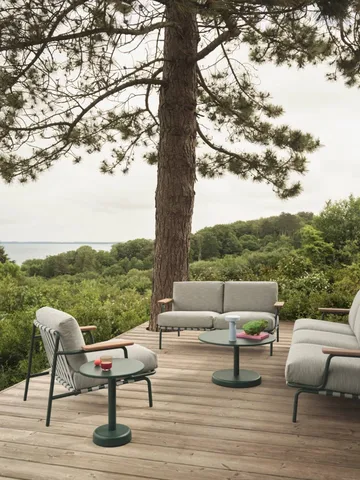 Settle καναπές 2 θέσεων - Ribbed Weave 2 Dark green - Muuto