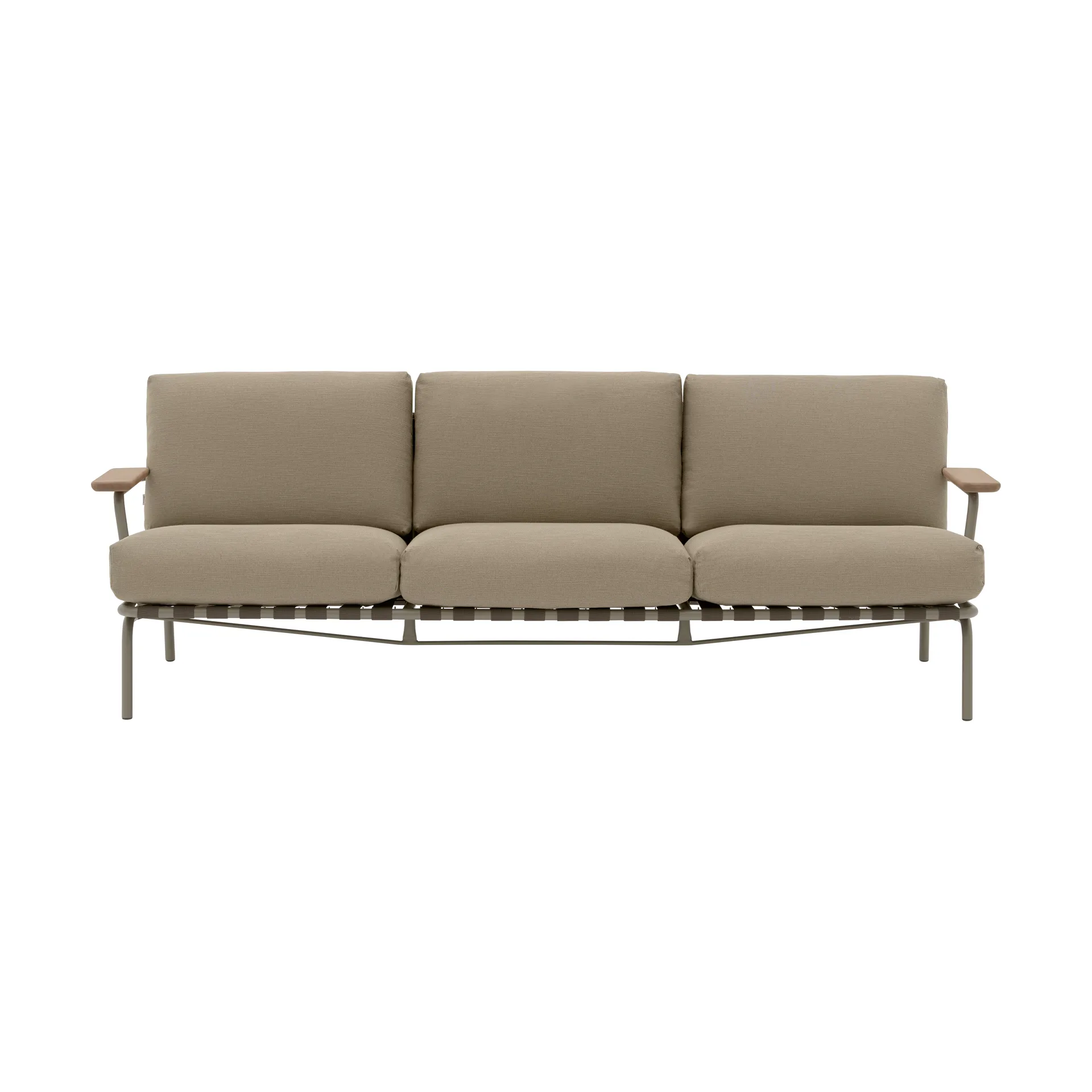 Settle καναπές 3 θέσεων, Ribbed Weave 5 Taupe Muuto