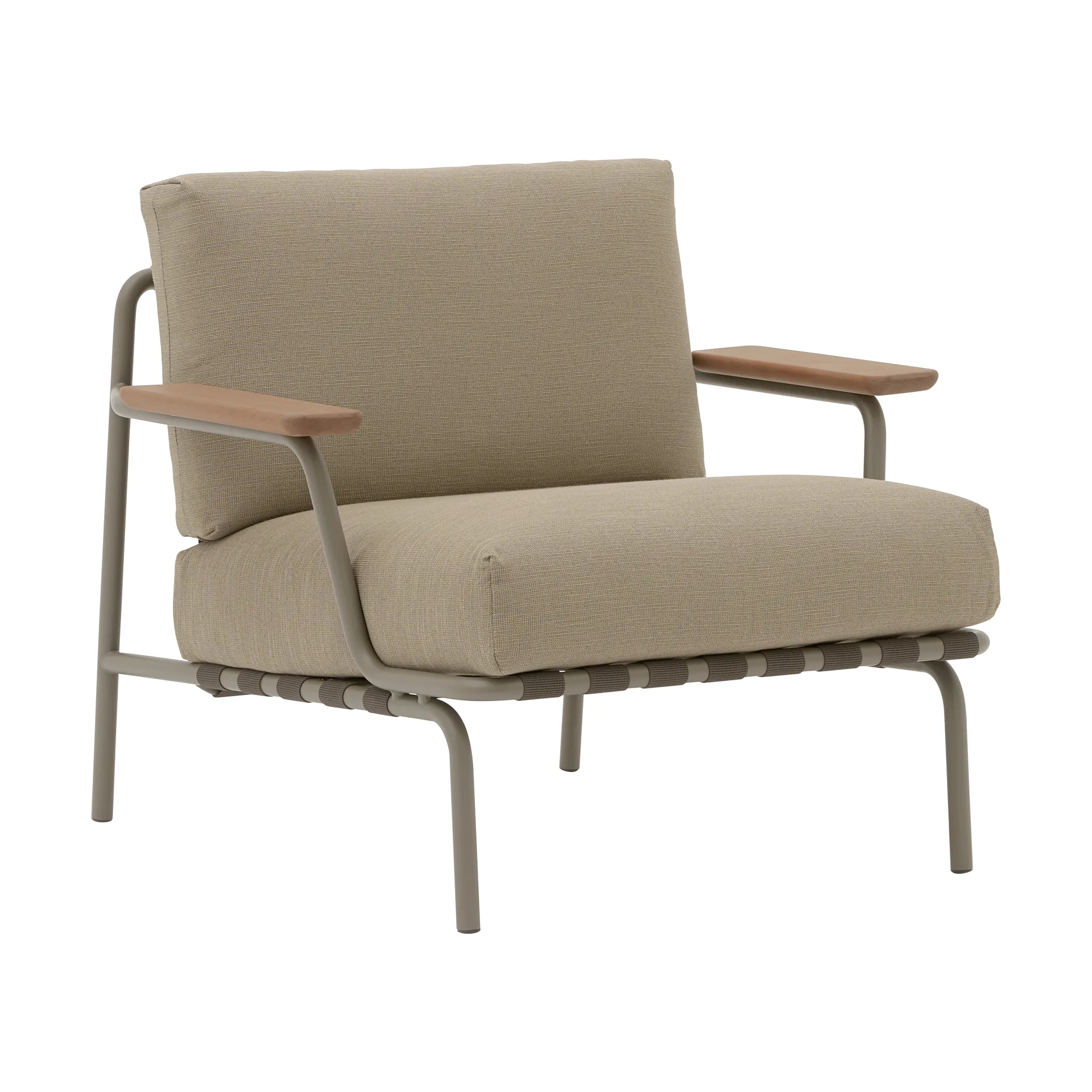 Settle Lounge Chair πολυθρόνα, Ribbed Weave 5 Taupe Muuto