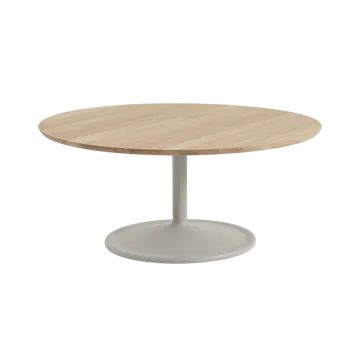 Soft τραπεζάκι σαλονιού Ø95 εκ. - Solid oak-grey - Muuto