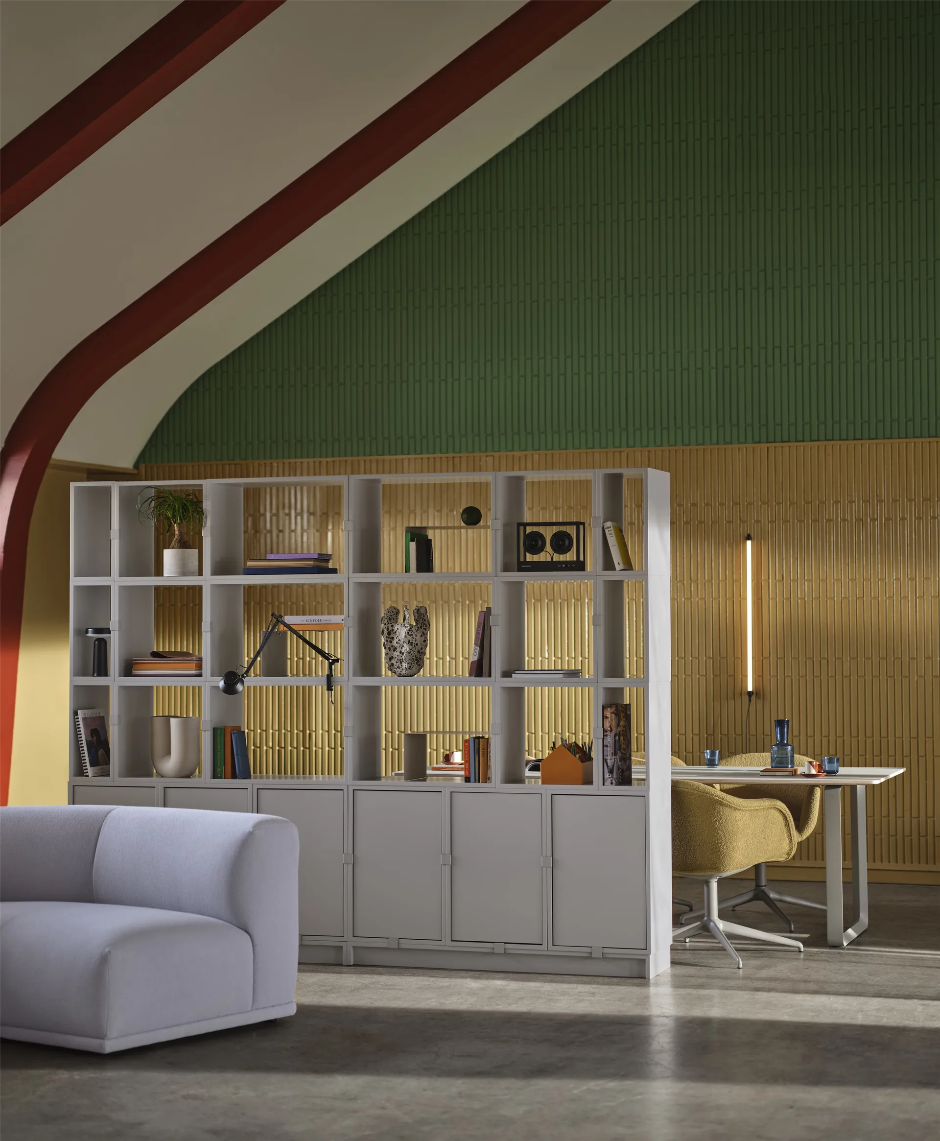 Stacked σύστημα αποθήκευσης γραφείου διαμόρφωση 2, Grey Muuto